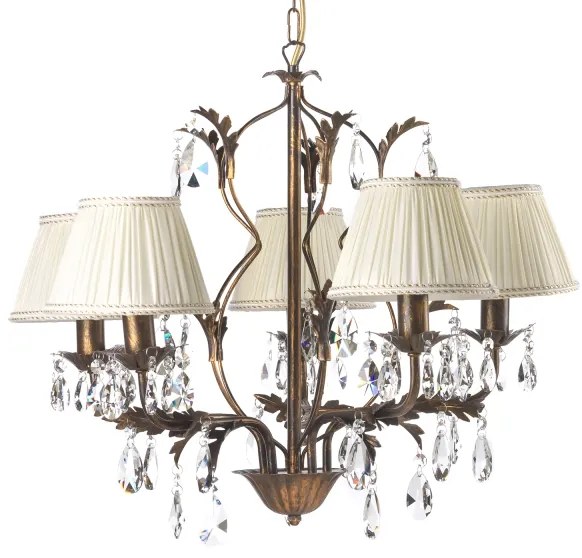 Lustră pe lanț KAREN 5xE14/6W/230V bronz ONLI