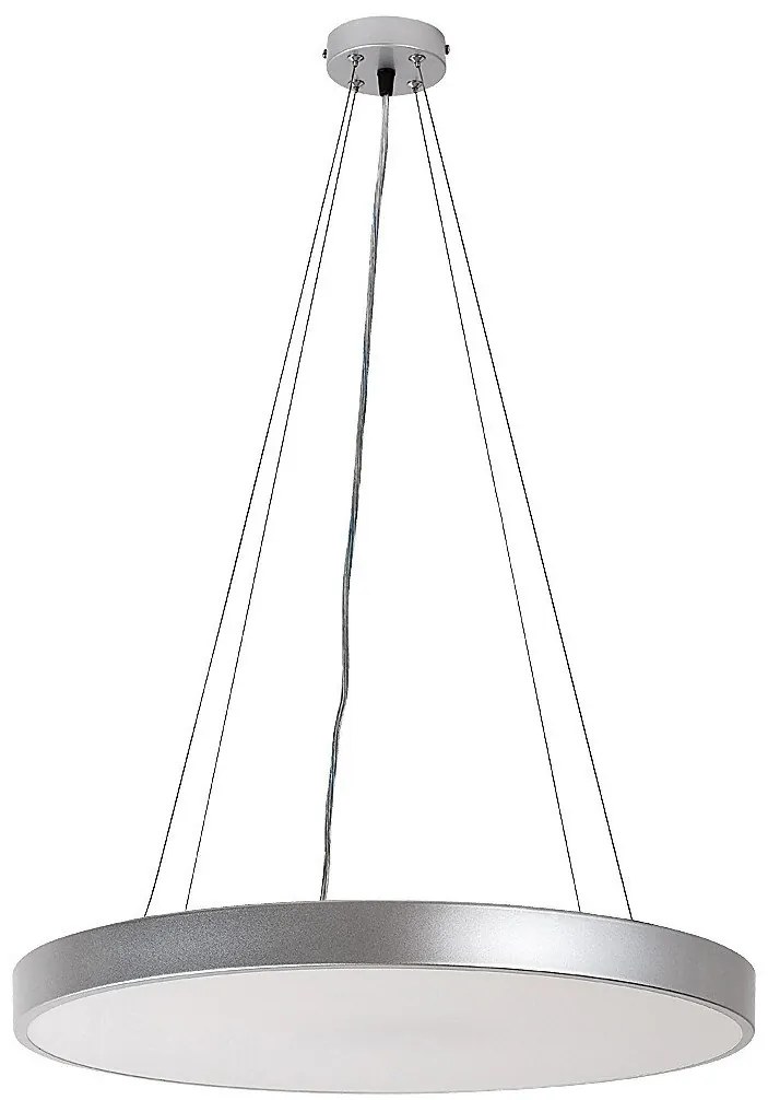 Lustra suspendata LED CCT si telecomanda Tesia 60cm, argintiu
