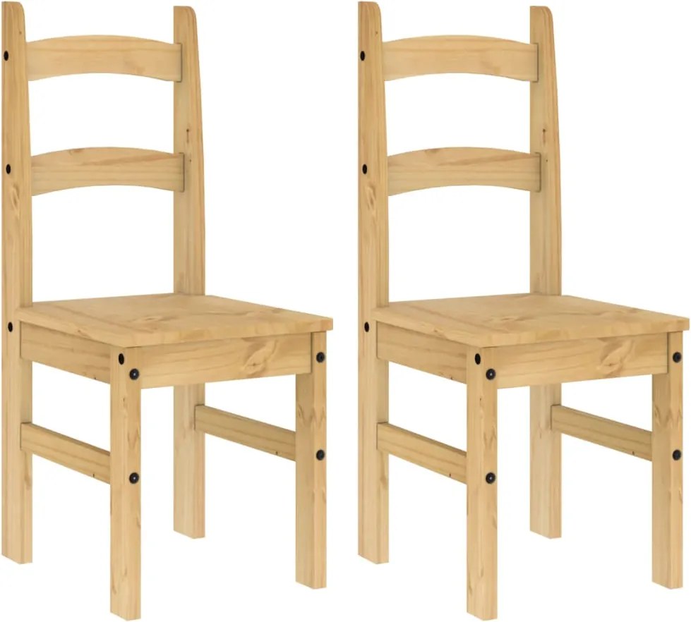 vidaXL Scaune de bucătărie, 2 buc., 40x46x99 cm, lemn masiv de pin