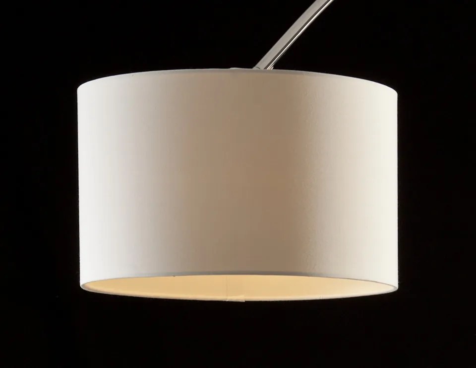 Lampadar din tesatura/metal/marmura THIS &amp; THAT 210 cm alb, un bec