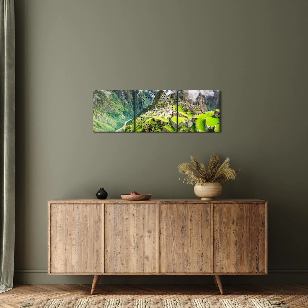 Tablou - Machu Picchu (cu ceas) (90x30 cm)