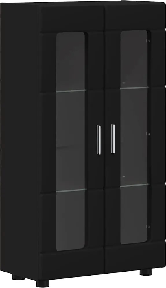 vidaXL Bufet cu raft FLORIN Negru 55,5 x 29 x 103 cm Lemn compozit