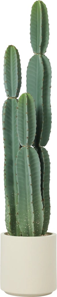 HOMCOM Plantă artificială cactus cu 3 tulpini din EVA, cu ghiveci din PP, decor pentru living, 25 x 25 x 111 cm, verde | Aosom Romania