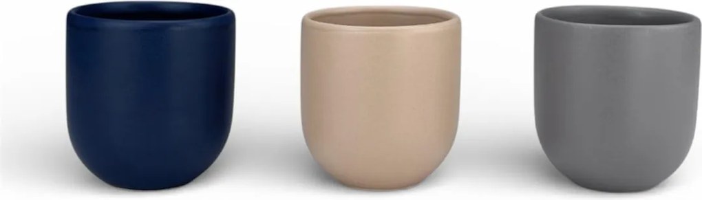 Set 3 cesti cafea Pahare Novum Trio Portal, glazura mata, 250ml