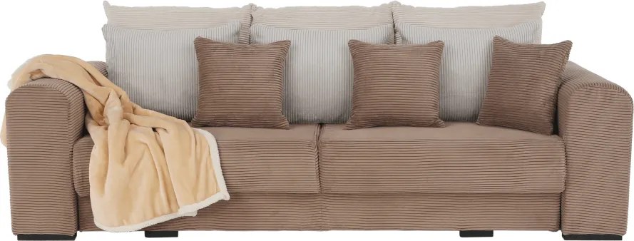 Canapea foarte spaţioasă, maro deschis, bej, crem, GILEN BIG SOFA