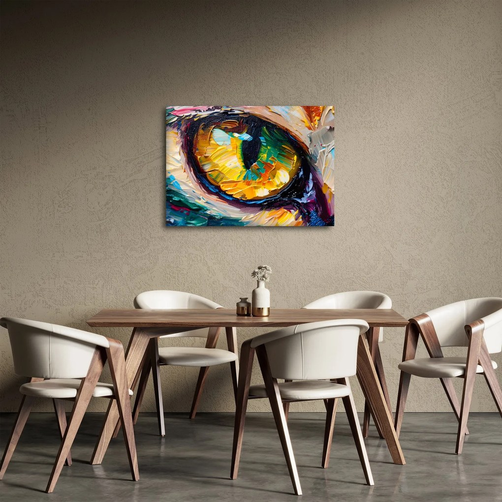 Tablou - Ochi de pisică Pictură (70x50 cm)