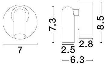 Aplica alba cu spot LED directionabil PICTOR