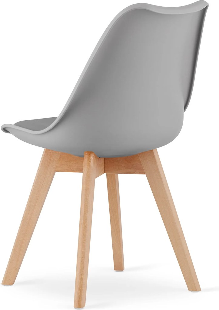 OFERTA Scaun gri deschis BALI MARK cu picioare din fag calitatea a II-a