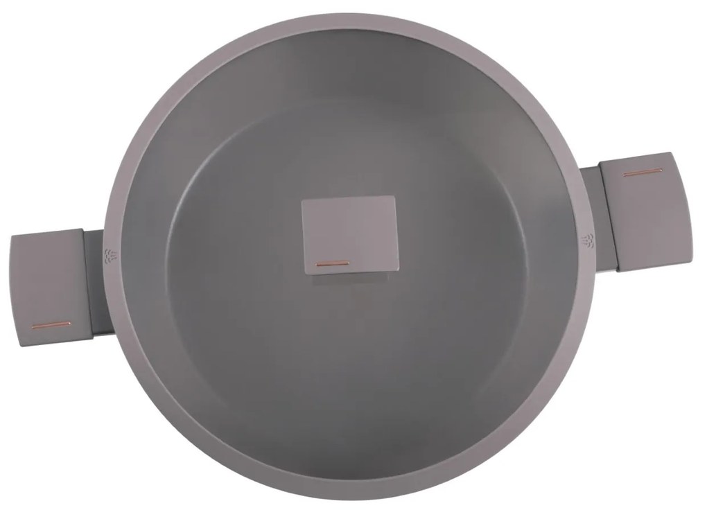 Oală cu capac 28 cm, 6.1L – Berlinger Haus Taupe Collection BH 8102, strat titan, potrivită pentru toate tipurile de plite și rețete