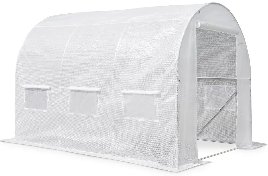 Solar pentru legume metalic 2x4m alb Garden Point