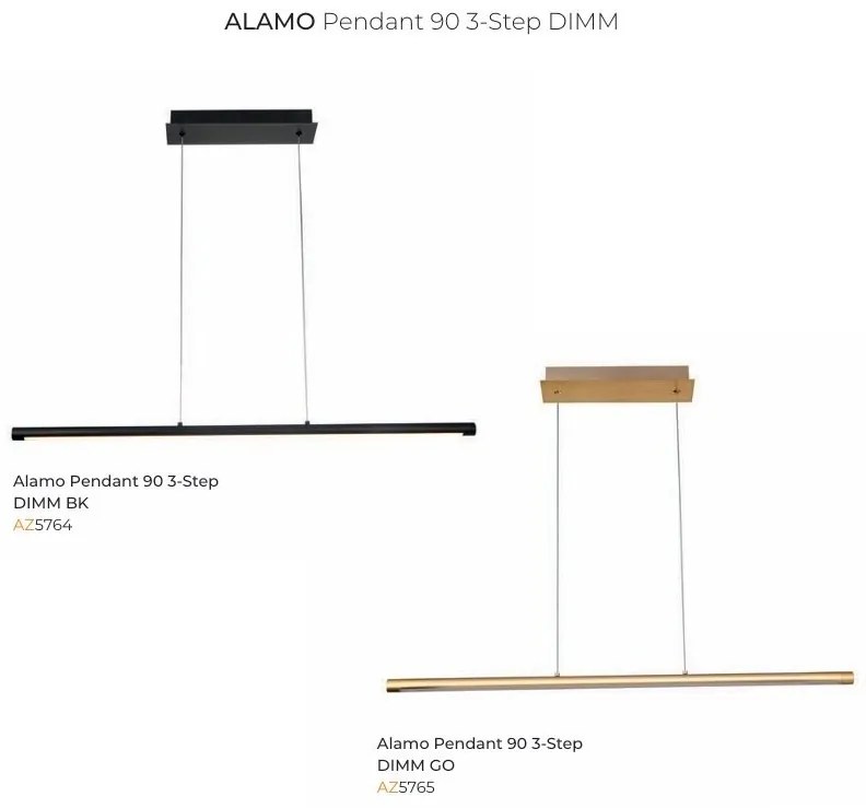 Lustra LED suspendata liniara ALAMO 90 3-STEP DIMM GO