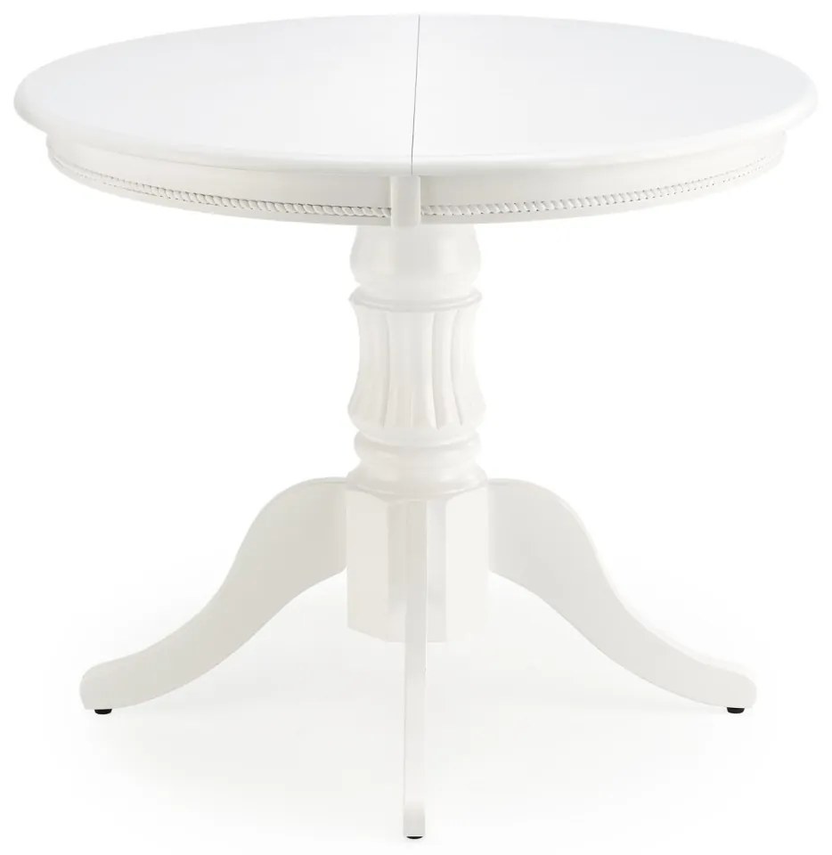 Masa extensibila William alba - L90/124 x l90 x h75 cm