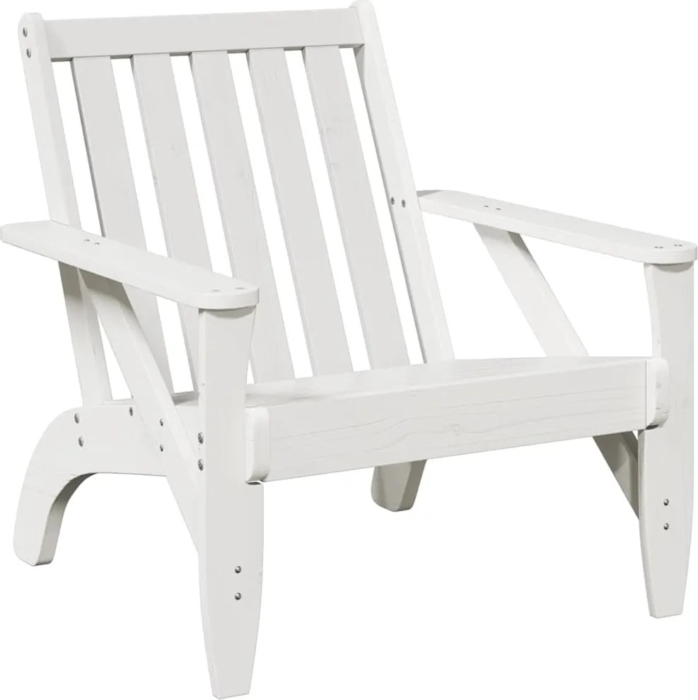 vidaXL Scaun Adirondack de grădină alb 75x77x77 cm lemn masiv de pin