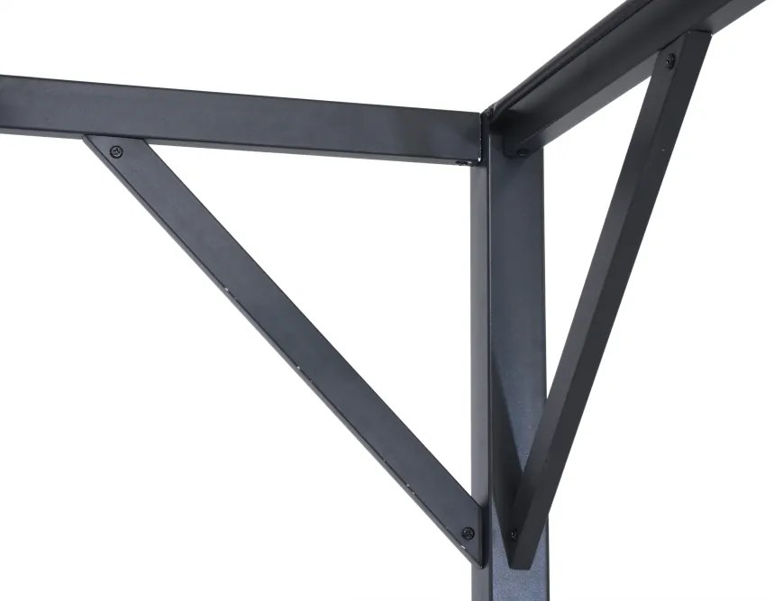 Santorini 3 x 4 m antracit metal pergole terasă cadru Garden Point