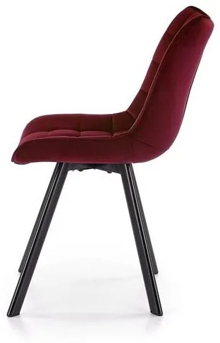 Set 4 scaune K332 velvet bordo