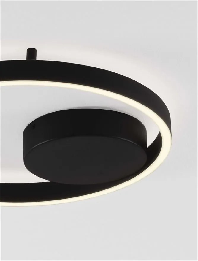 Lustra LED aplicata design modern minimalist HEDRA D-40cm negru