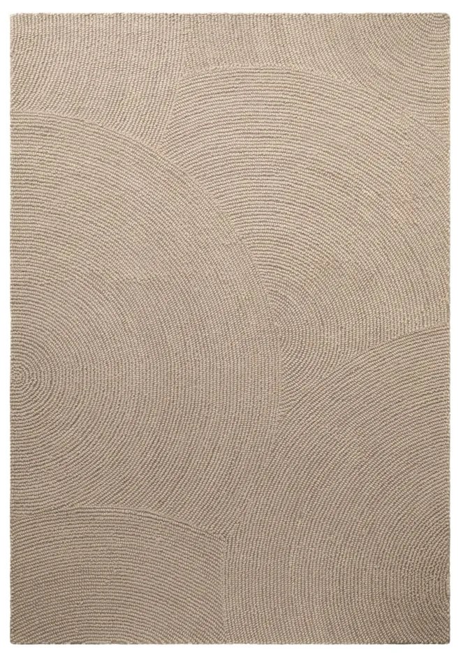 Covor bej țesut manual din lână 120x180 cm Eleni Light Beige – Hanse Home