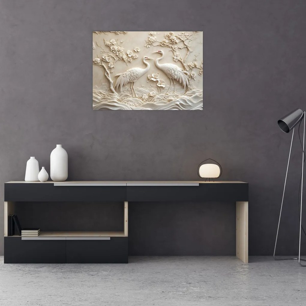 Tablou pe sticlă - Model Chinezesc (70x50 cm)