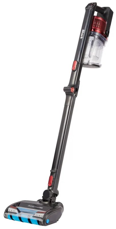 Aspirator vertical Ninja IZ300EUT, 309W, 0.7 l, 3 viteze, Autonomie pana la 60 min, HEPA, LED Smart display, Perie cu lumina, Negru / Rosu