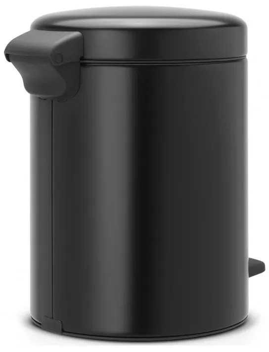 Cos de gunoi cu pedala Brabantia NewIcon 649014, 5 L, Inchidere lina, Baza antiderapanta, Negru