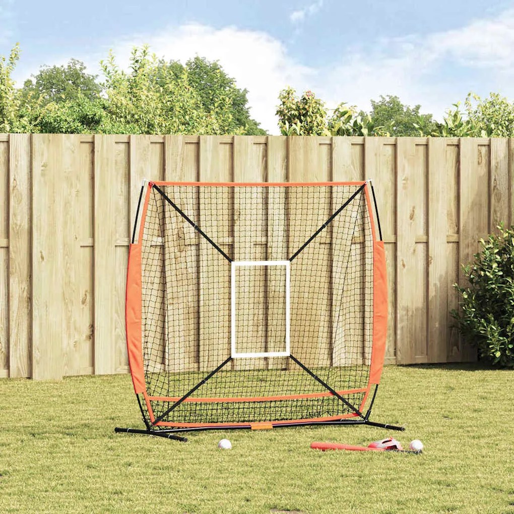 vidaXL Baseball și Softball Negru 180 x 90 x 153 cm Poliester