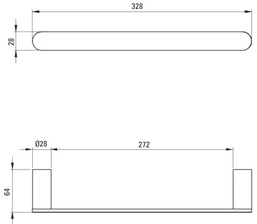 Deante ADR_0611 - Suport prosoape de perete ROUND, 32,8 cm, crom lucios