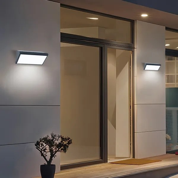 Brilagi-LED TRIANGLE - aplică de perete pentru exterior RGBW, 1xE27/15W/230V, antracit, IP65