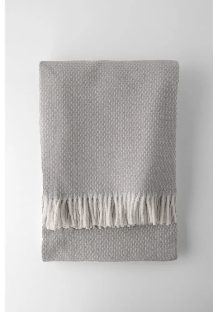 Pled din amestec de bumbac Euromant Zen, gri, 140 x 180 cm