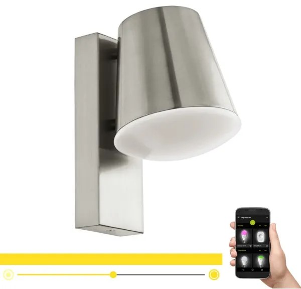 Eglo 97484 - LED Aplica perete exterior CALDIERO-C 1xE27/9W/230V crom mat