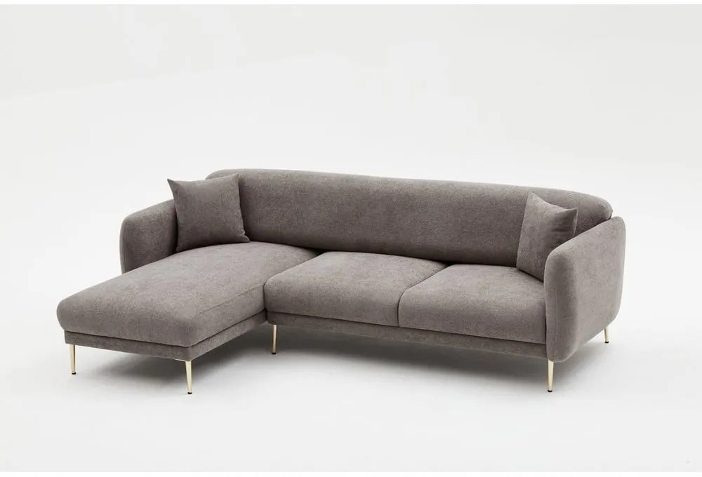 Colțar gri (cu colț pe partea stângă/cu șezlong) Simena – Balcab Home