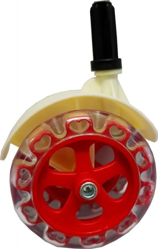 Premergator reglabil in 3 trepte NOVOKIDS™ Baby C, cu melodii, roti silentioase din silicon, Ratusca, Pliabil, Rosu