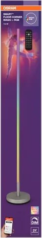 Osram - Lampadar LED RGBW SMART+ MAGIC dimmabil, 11,5W/230V, argintiu, Wi-Fi+telecomandă