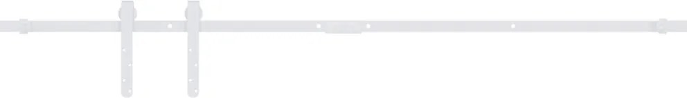 vidaXL Set glisare ușă mini pentru dulap, alb, oțel carbon, 152 cm