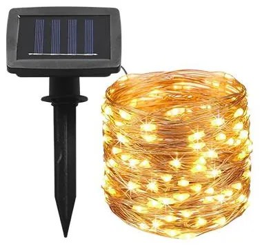 Ghirlanda LED solara, 1W, 25lm, lumina calda (3000K), IP44, Masterled