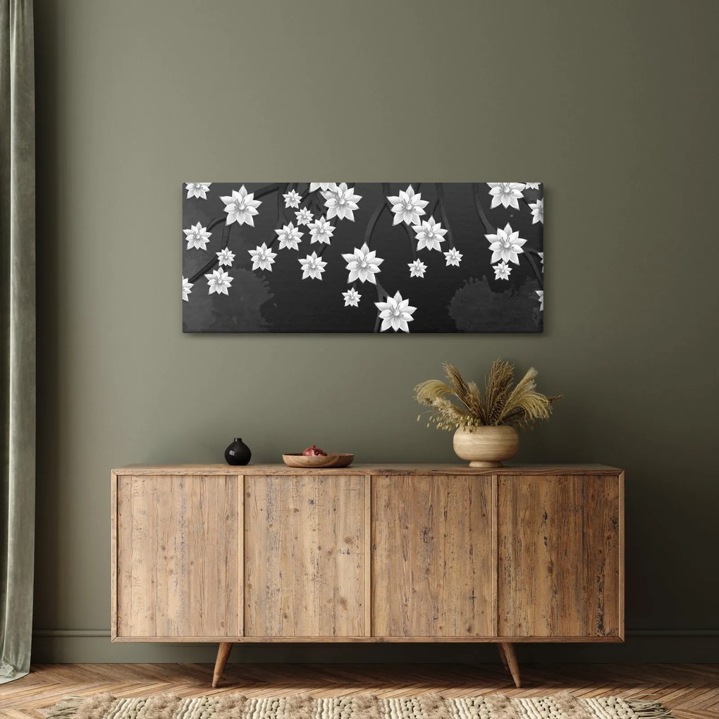 Tablou - Flori pe ramuri (120x50 cm)