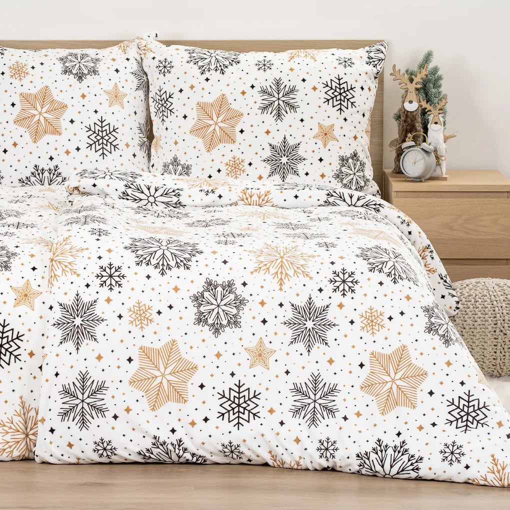 Lenjerie de pat din microflanel 4Home Golden Frost, 140 x 220 cm, 70 x 90 cm