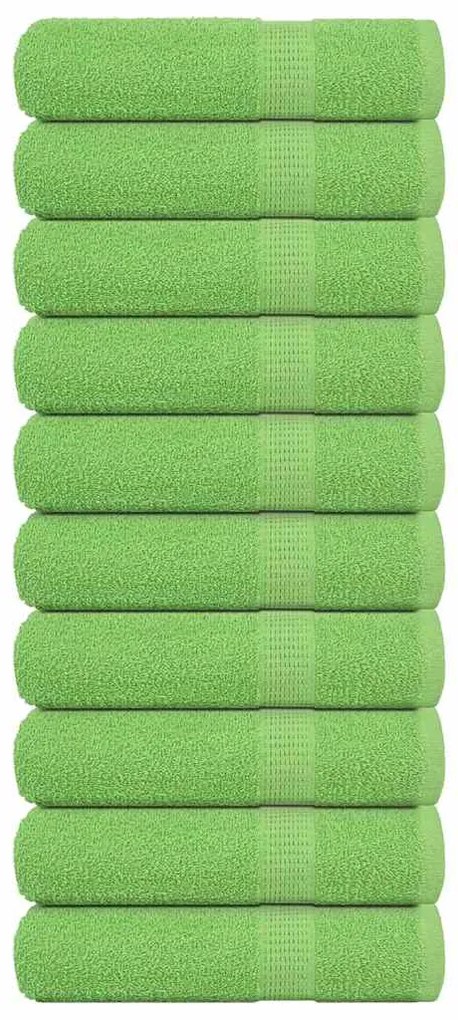 vidaXL Prosoape de duș 10 buc Verde măr 70x140 cm 360 g/m² 100% bumbac