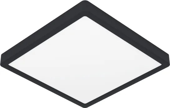 Eglo 901728 - Plafonieră LED RGBW dimabilă, cu sticlă fumurie FUEVA-Z LED/17,8W/230V 39cm IP44 negru