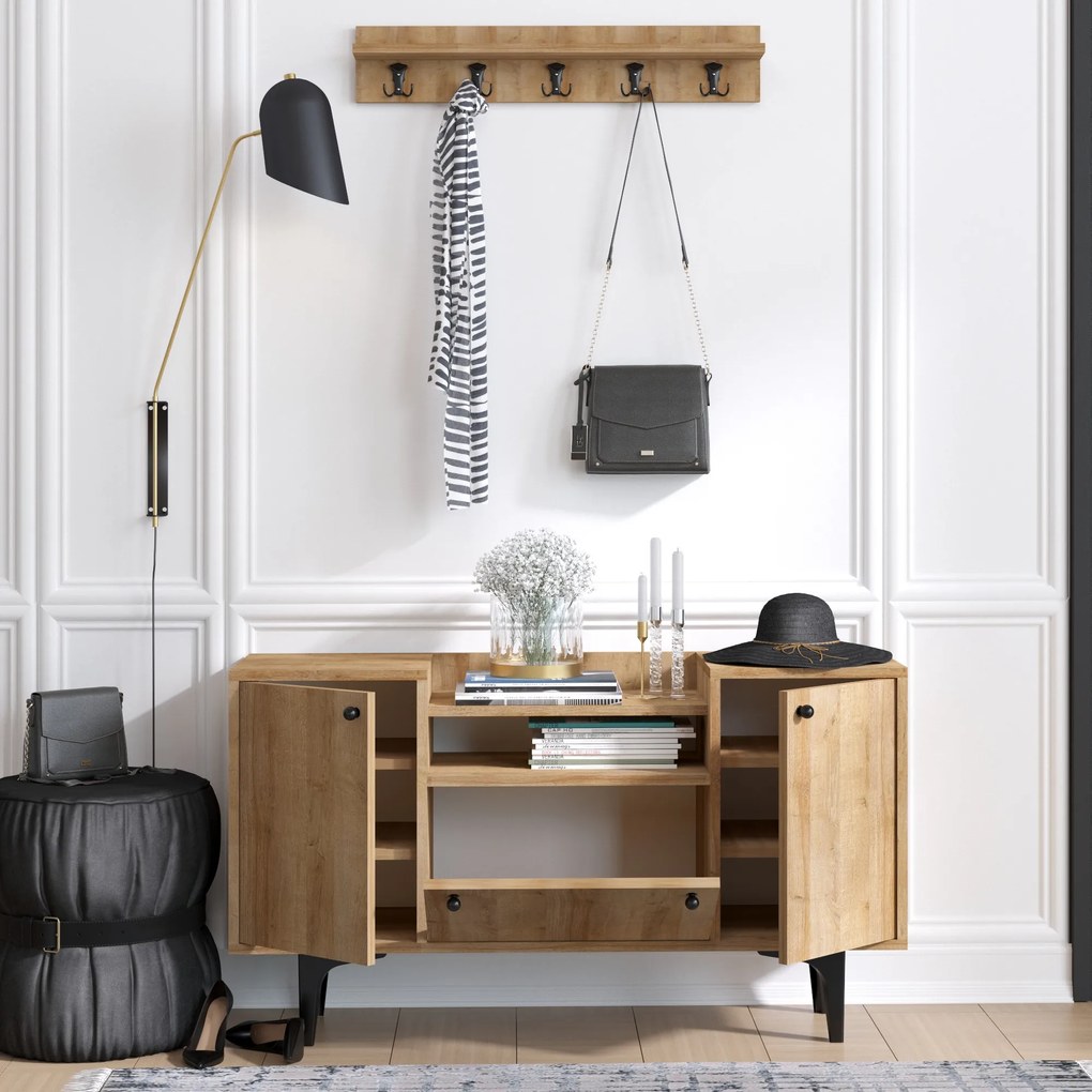 Set mobilier pentru hol Grade (Stejar). 1072355