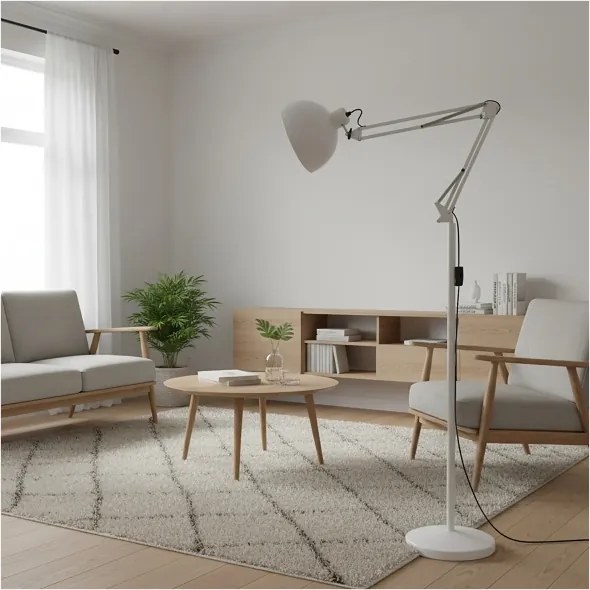 BRILAGI - Lampă de podea flexibilă TASKER 1xE27/60W/230V 157 cm albă