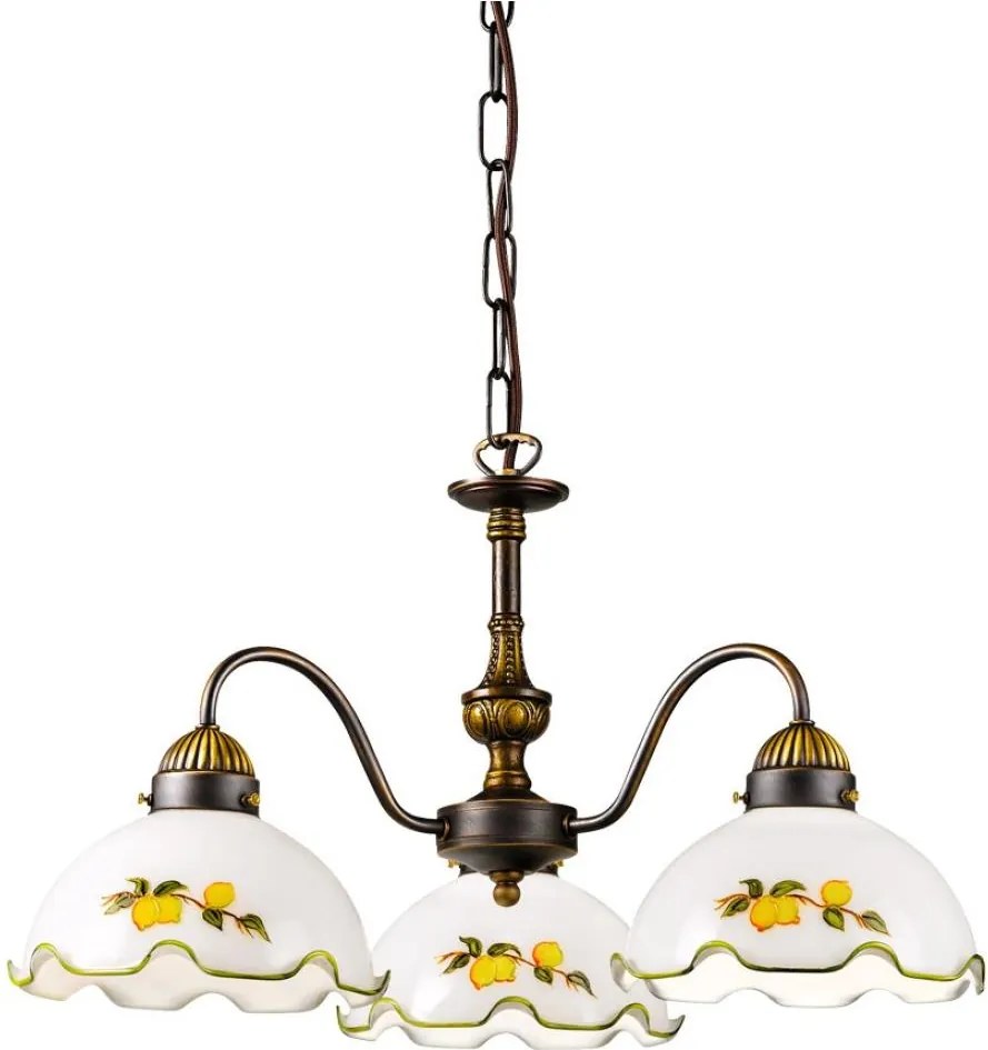 Kolarz 731.83.116 - Lustru cu lanț NONNA 3xE27/75W/230V, decor lămâi