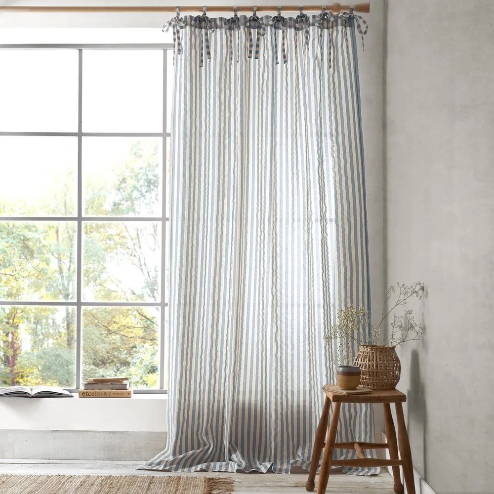 Perdea albastră 140x229 cm Zanzibar Stripe – Pineapple Elephant