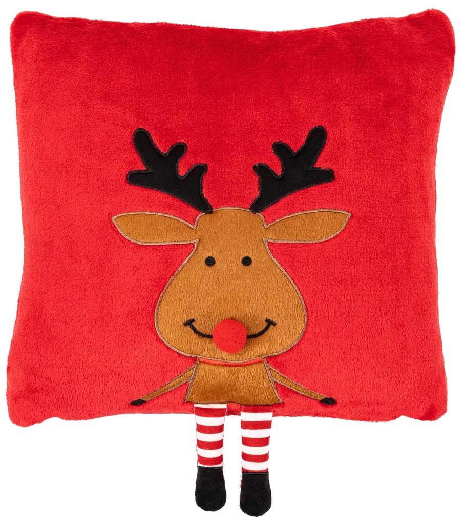 Față de pernă de Crăciun 4Home Happy Reindeer,40 x 40 cm