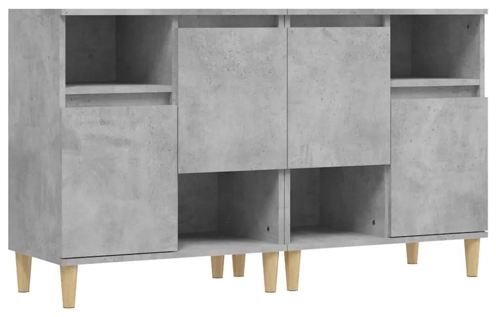 3185723 vidaXL Servante, 2 buc, gri beton, 60x35x70 cm, lemn prelucrat
