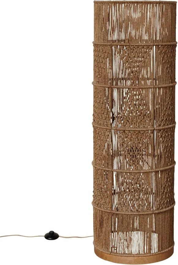 Lampadar din iuta naturala si lemn de mango Persia