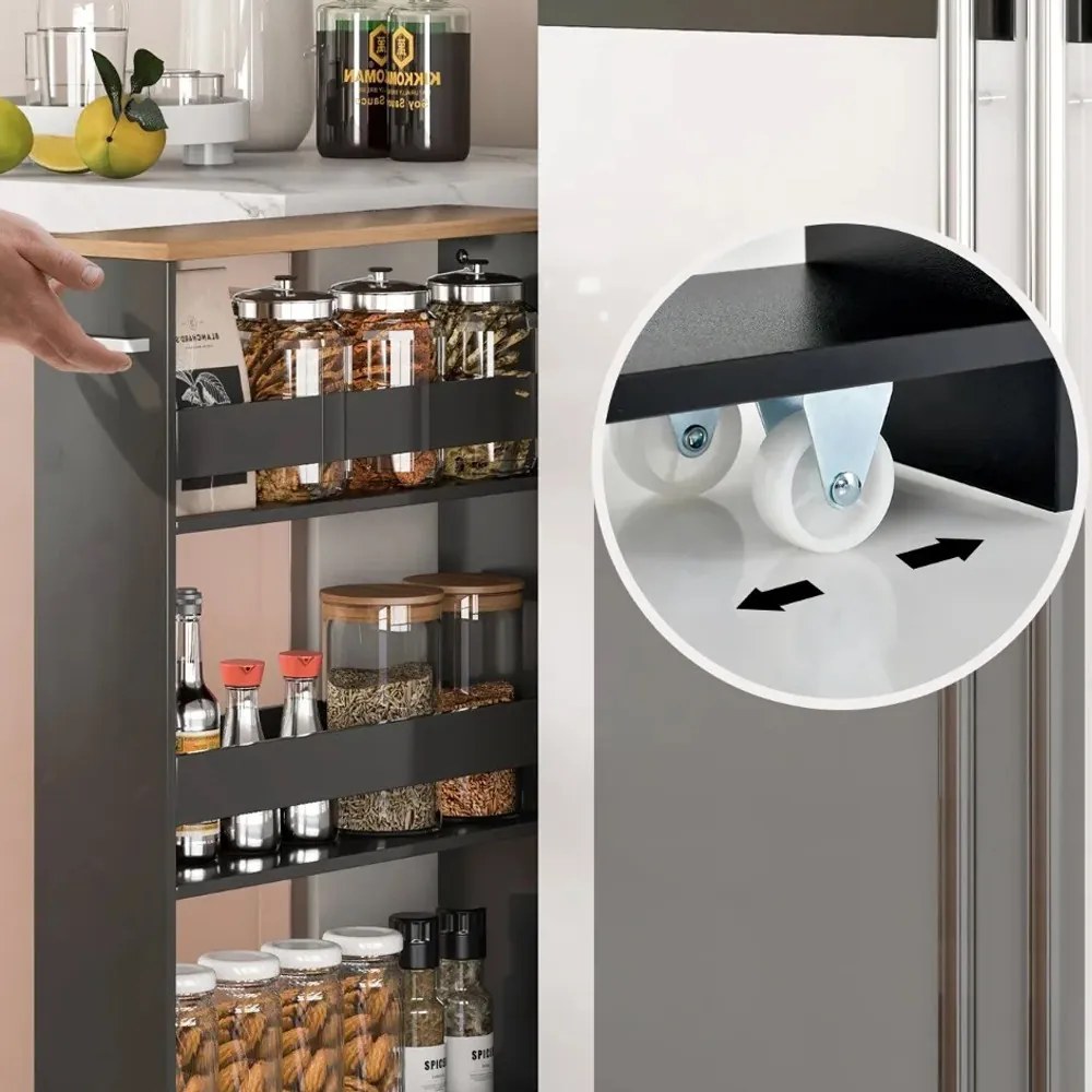 Raft de depozitare pe 4 niveluri, cu rafturi deschise, gri