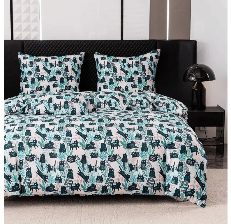 Lenjerie de pat din microfibra CREEPY CATS colorat Dimensiune lenjerie de pat: 70 x 90 cm | 140 x 200 cm
