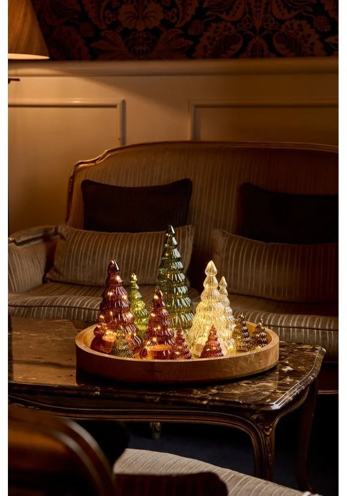 Decorațiune luminoasă burgundy ø 13 cm Lucy – Sirius