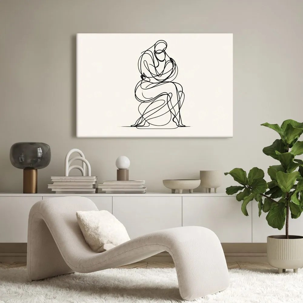 Tablou desen minimalist al unei figuri