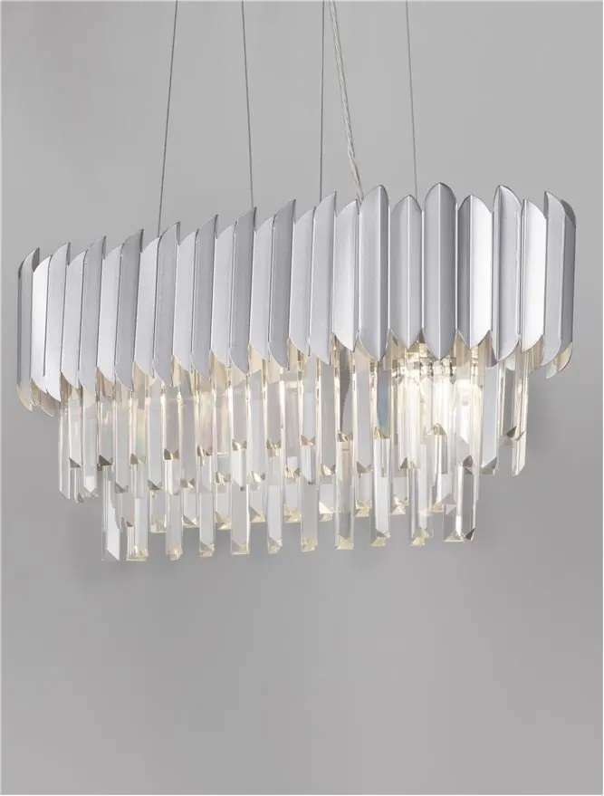 Lustra suspendata design elegant MAGNOLIA crom